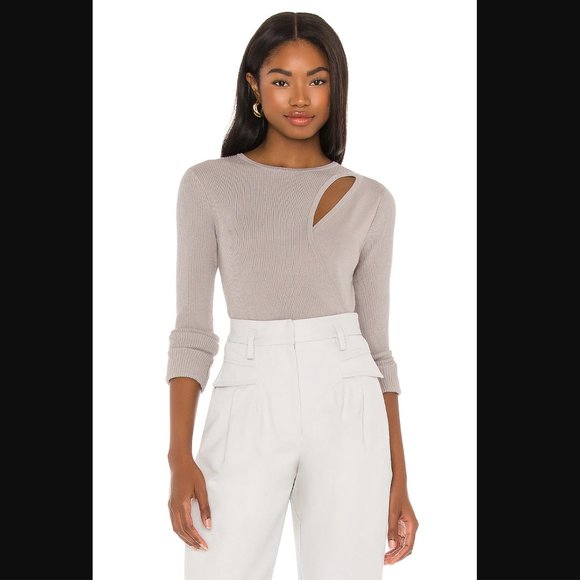 525 Layered Cut Out Top Knit Long Sleeve REVOLVE - Picture 1 of 5